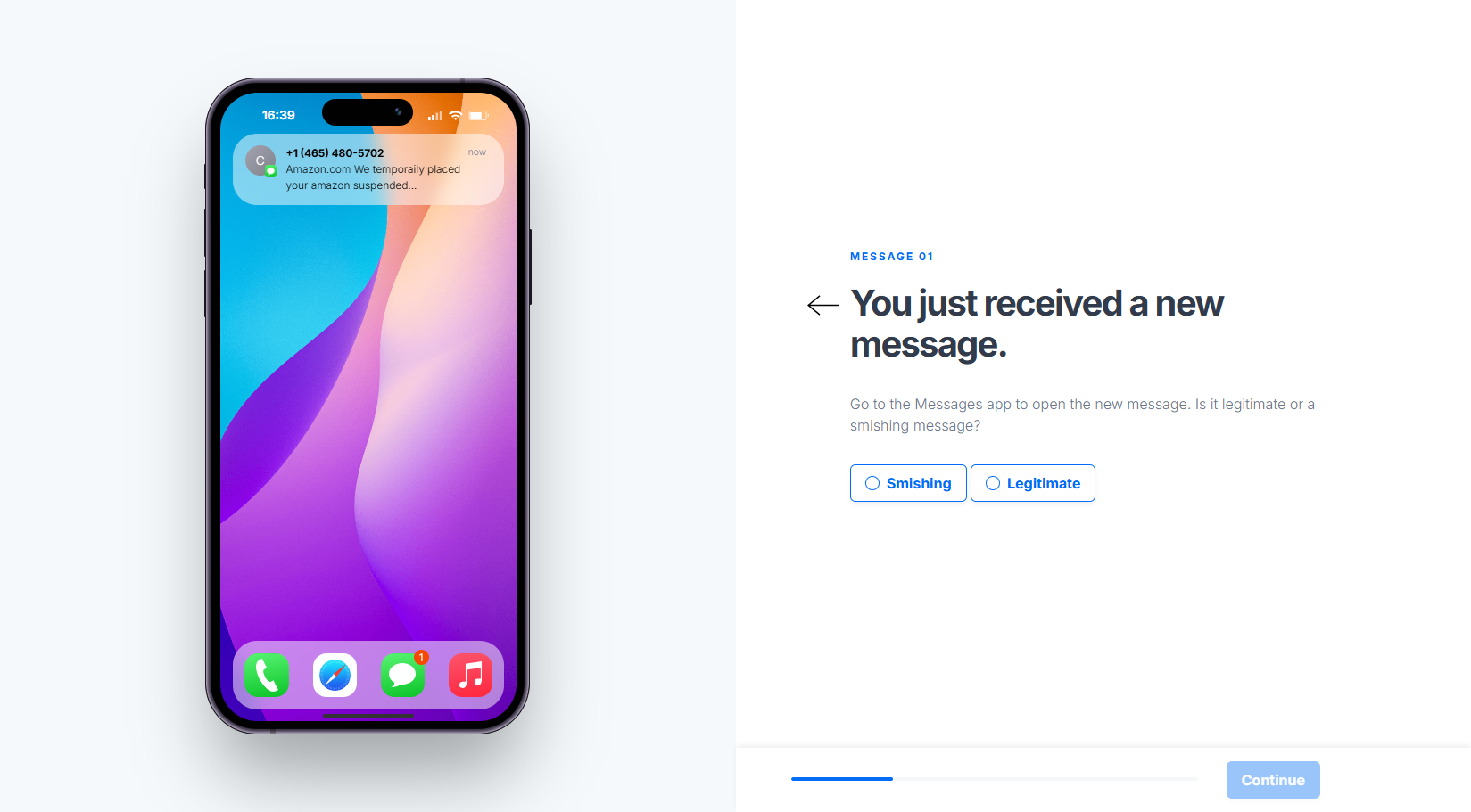Screen 03: Third Screen - Message Received